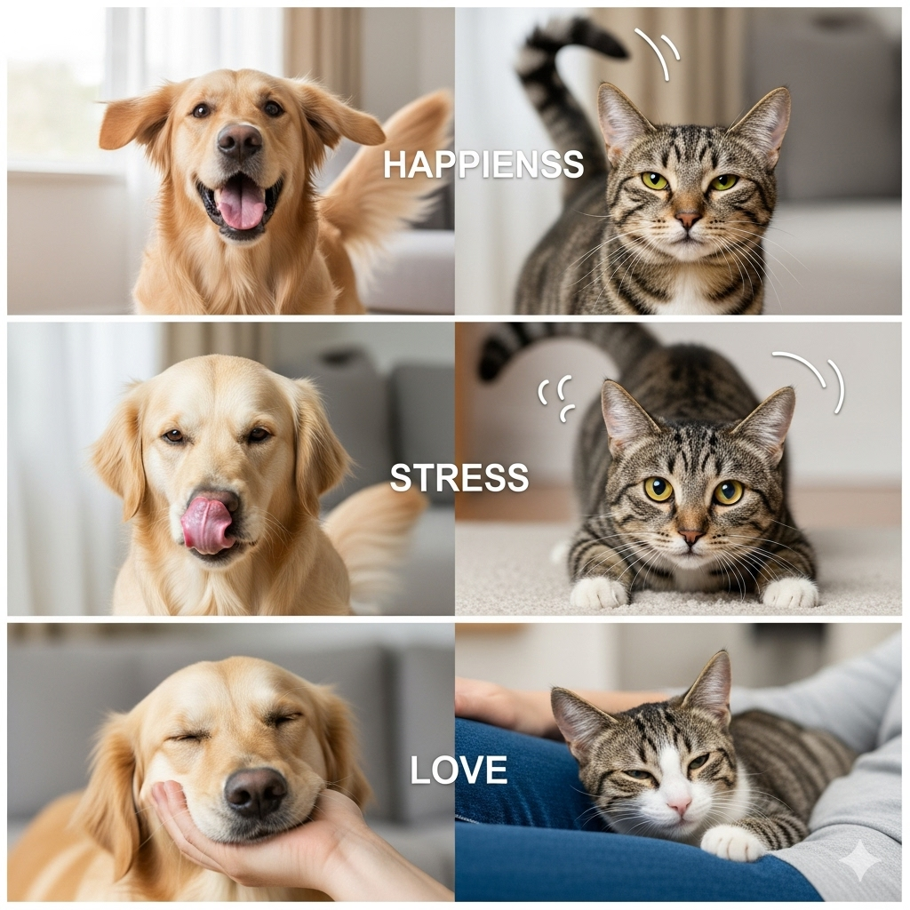 Decoding Pet Body Language: Signs Your Dog or Cat is Happy, Stressed, or Showing Love