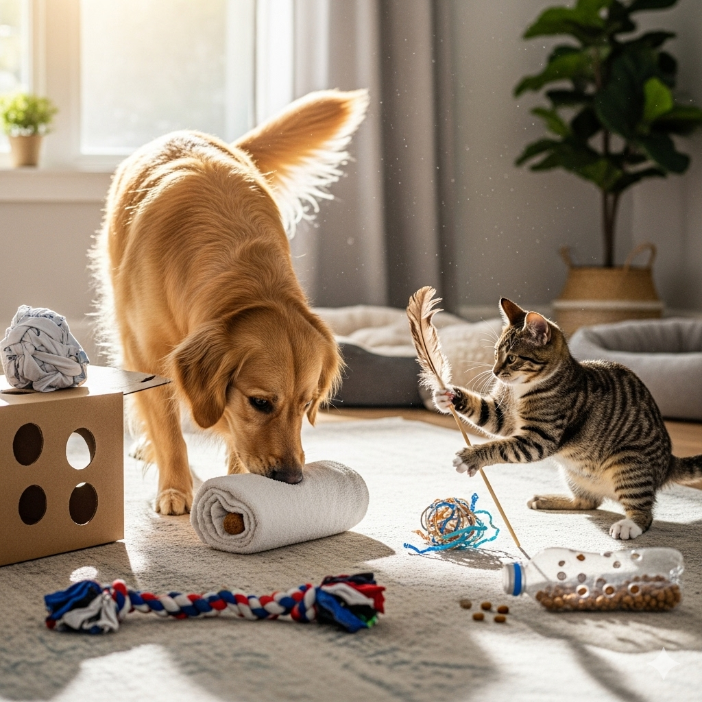 😼 How to Keep Your Dog or Cat Entertained Indoors: Fun & Easy Ideas